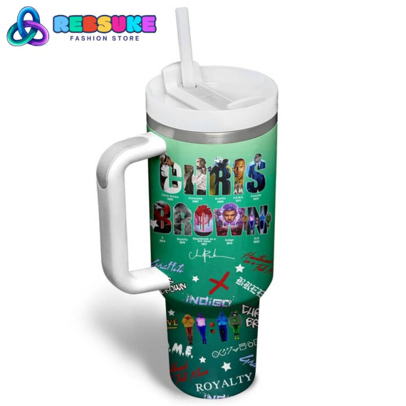 Chris Brown Green Quencher 30oz Or 40oz Stainless Steel Tumbler With Handle HG