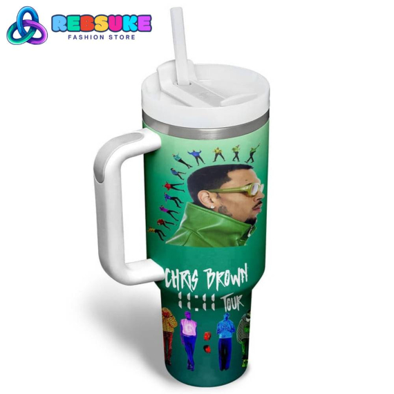 Chris Brown Green Quencher 30oz Or 40oz Stainless Steel Tumbler With Handle HG