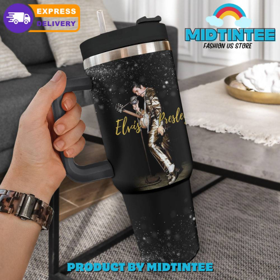 Elvis Presley Do Not Cry Because Gone Smile Gift for her, him, Birthday Xmas Halloween Gift 30oz or 40oz Tumbler LN