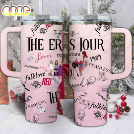 Eras Tour Pink  30oz or  40oz Tumbler Taylor Swift Quencher With Handle HG