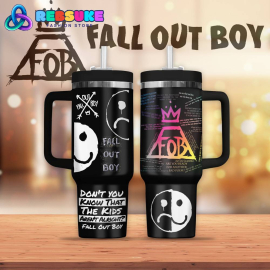 Fall Out Boy Band Quencher 30oz Or 40oz Stainless Steel Tumbler With Handle HG