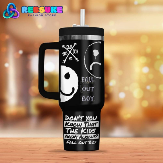 Fall Out Boy Band Quencher 30oz Or 40oz Stainless Steel Tumbler With Handle HG