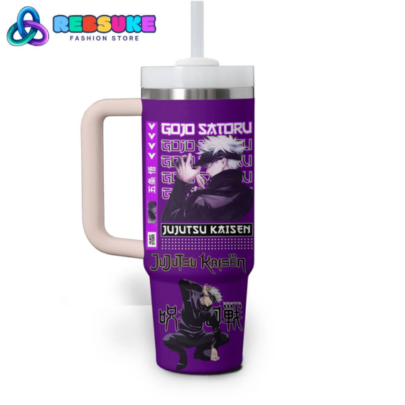 Gojo Satoru Jujutsu Kaisen 30oz Or 40oz Stainless Steel Tumbler With Handle HG