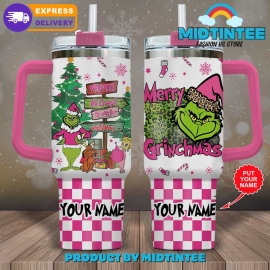 Grinch Custom Name Birthday Xmas Gift For Her Him 30oz or 40oz Tumbler LN