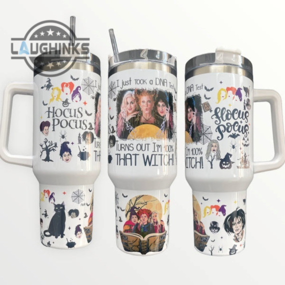 Hocus Pocus 30oz or 40Oz Quencher Tumbler Cup 40 Oz Stainless Steel   Cups Dupe With Handle Gift HG