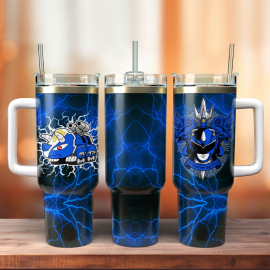 Blue Superman Power Rangers Film Custom   Quencher 30oz or 40oz Stainless Steel Tumbler With Handle HG