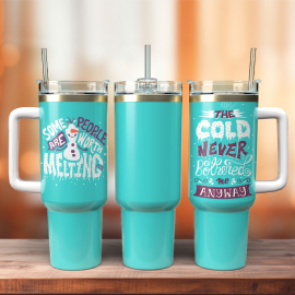 Frozen Disney Cartoon Custom  Quencher 30oz or 40oz Stainless Steel Tumbler With Handle,  Best gifts for Friend Family NVA