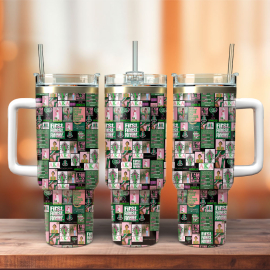 AKA First and Finest Custom  Quencher 30oz or 40oz Stainless Steel Tumbler With Handle,  Best gifts for Friend Family NVA