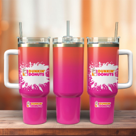 Dunkin Donuts Food Custom Quencher 30oz Or 40oz Stainless Steel Tumbler With Handle HG