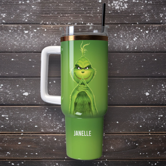 Grinch Movie Custom Quencher 30oz Or 40oz Stainless Steel Tumbler With Handle HG
