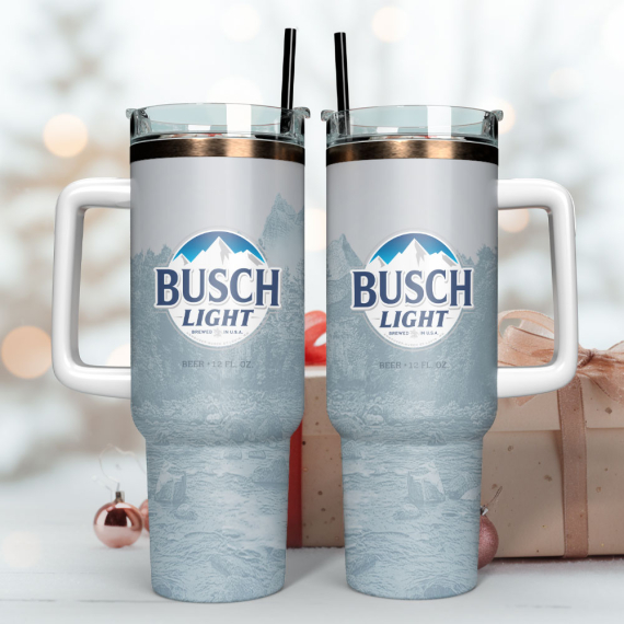 Busch Light Beer Custom Stanley Quencher 30oz or 40oz Stainless Steel Tumbler With Handle HG