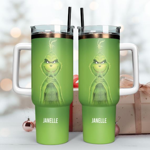 Grinch Movie Custom Quencher 30oz Or 40oz Stainless Steel Tumbler With Handle HG