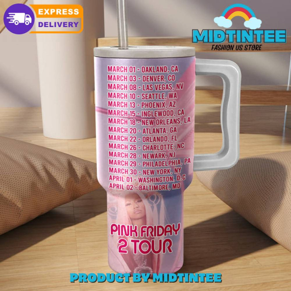 Nicki Minaj Pink Friday 2 Tour Gift for her, him, Birthday Xmas Halloween Gift 30oz or 40oz Tumbler LN