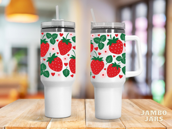 Strawberry Hearts  30oz or 40oz Quencher Tumbler LN Gift for sweet lovers Gift for her Birthday Gift