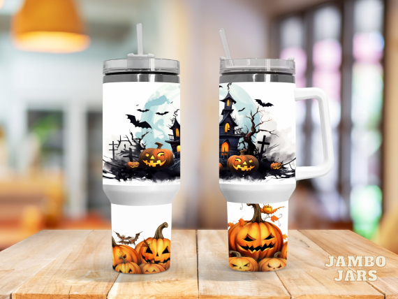 Halloween Haunted House  30oz or 40oz Quencher Tumbler LN