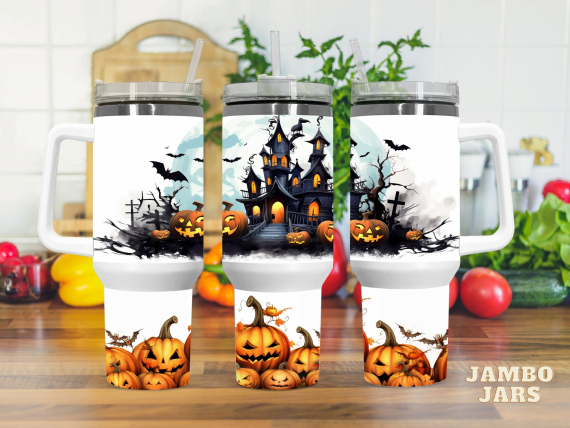 Halloween Haunted House  30oz or 40oz Quencher Tumbler LN