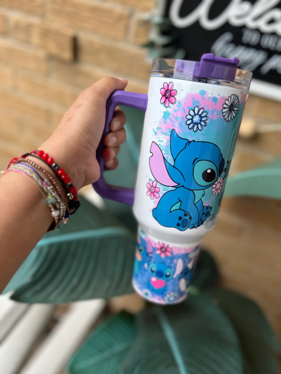 Disney Stitch Tumbler 30oz or 40oz Tumbler 40 oz tumbler with handle, Birthday Anniversary Gift for Disney fan HFN