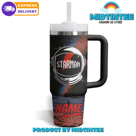 Starman David Bowie Custom Name Gift for her,him, Birthday Xmas Halloween Gift 30oz or 40oz Tumbler LN