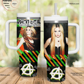 Avril Lavigne Greatest Hits Tour Music Custom Quencher 30oz or 40oz Stainless Steel Tumbler HG With Handle