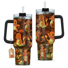 Charmander Pokemon Anime Custom Quencher 30oz Or 40oz Stainless Steel Tumbler With Handle HG