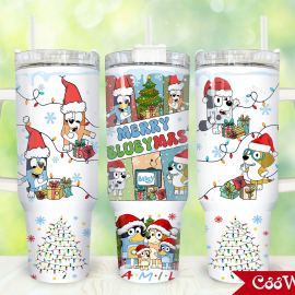 Christmas Blu3yCartoon Custom   Quencher 30oz or 40oz Stainless Steel Tumbler With Handle HG