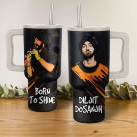 Diljit Dosanjh Music Custom Stanley Quencher 40oz Stainless Steel Tumbler HG With Handle