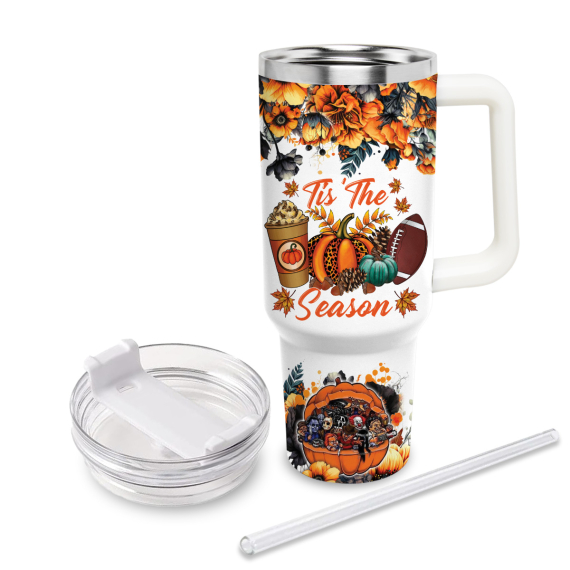 Horror Movie Characters Movie Custom   Quencher 30oz or 40oz Stainless Steel Tumbler HG With Handle