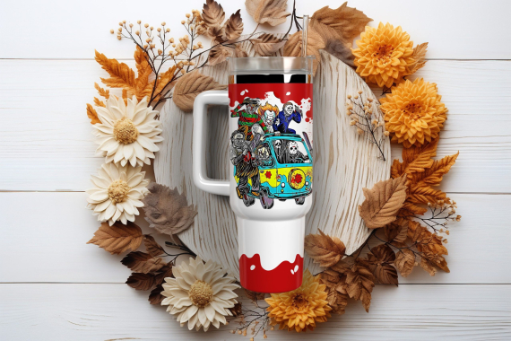 Horror Movie Characters Movies Custom   Quencher 30oz or 40oz Stainless Steel Tumbler With Handle HG