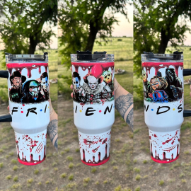 Horror Movie Characters, Scary Movie, Vibrant Color 30oz or 40oz Tumbler HG