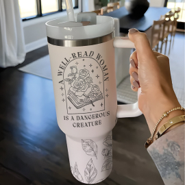 A Well Read Woman Bookish Tumbler 30oz or 40oz Book Lovers 40oz Tumbler Funny Bookish Girl Cup Gift For Her Him Birthday Gift LN