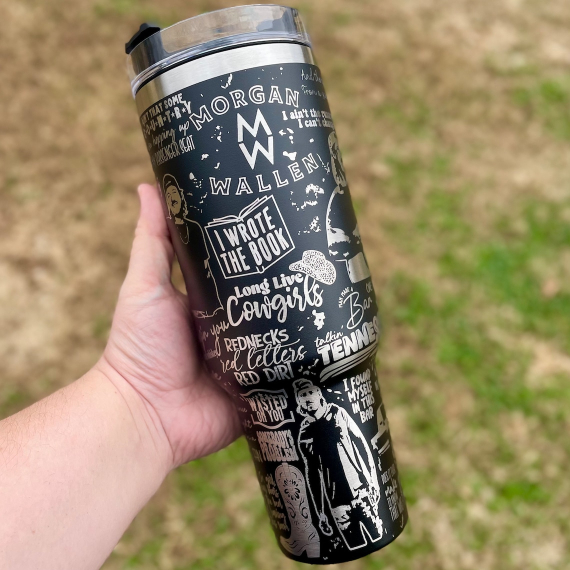 Morgan Wallen Signature Engraved Tumbler 30oz or 40oz Gift for Country Music Fan Cup HG