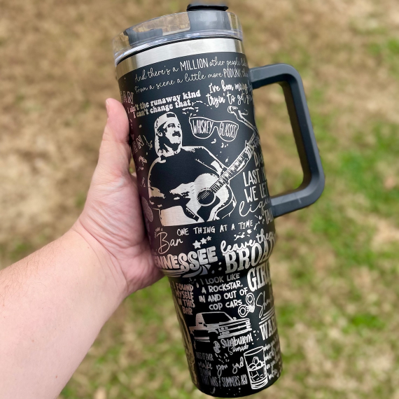 Morgan Wallen Signature Engraved Tumbler 30oz or 40oz Gift for Country Music Fan Cup HG