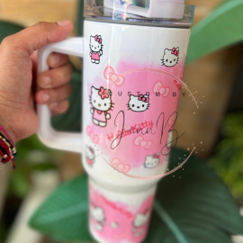 Cute Hello Kitty Cat 30oz or 40oz Tumbler 30oz or 40oz handle tumbler  tumbler, Birthday Anniversary Gift HFN