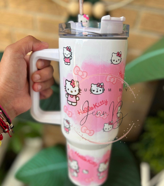Cute Hello Kitty Cat 30oz or 40oz Tumbler 30oz or 40oz handle tumbler  tumbler, Birthday Anniversary Gift HFN