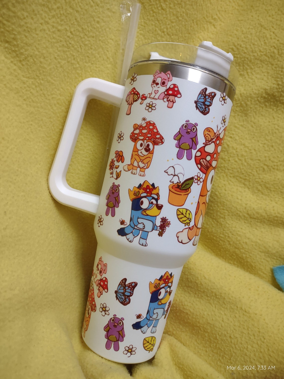 Blu3y and bingo cottage core 30oz or 40 oz Tumbler HG