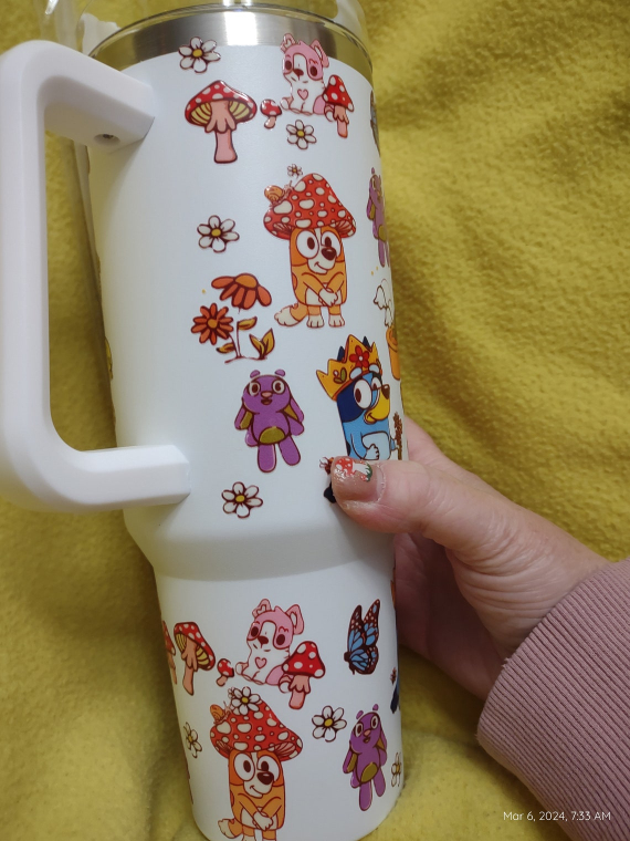 Blu3y and bingo cottage core 30oz or 40 oz Tumbler HG