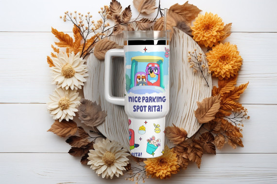 Here Come The Grannies Bluey Cartoon 30oz or 40oz Quencher Tumbler LN Bluey And Friends