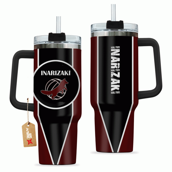 Inarizaki High Haikyuu Anime Custom 30oz or 40oz Quencher Stainless Steel Tumbler With Handle, Best Gift Idea NVA, Best Gift Idea NVA