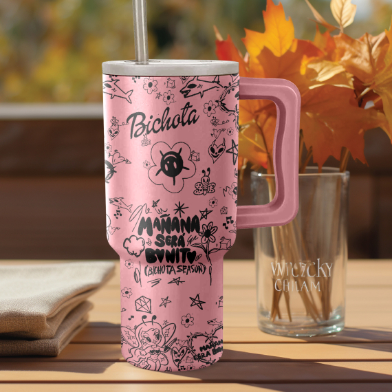 Karol G Bichota Music Custom Stanley Quencher 40oz Stainless Steel Tumbler HG With Handle