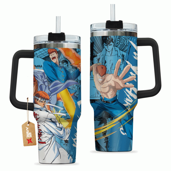Kazuma Kuwabara Yu Yu Hakusho Anime Custom   Quencher 30oz or 40oz Stainless Steel Tumbler With Handle HG