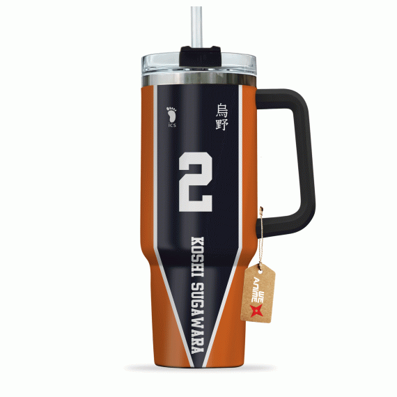 Koshi Sugawara Haikyuu Anime Custom 30oz or 40oz Quencher Stainless Steel Tumbler With Handle, Best Gift Idea NVA, Best Gift Idea NVA