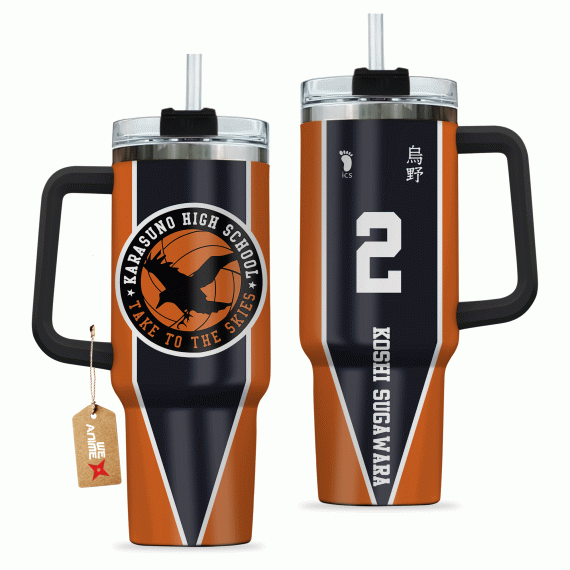 Koshi Sugawara Haikyuu Anime Custom 30oz or 40oz Quencher Stainless Steel Tumbler With Handle, Best Gift Idea NVA, Best Gift Idea NVA