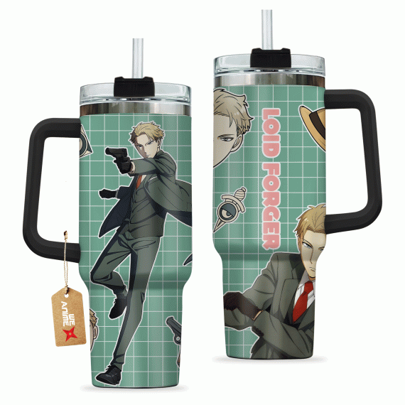 Loid Forger Spy x Family Anime Custom   Quencher 30oz or 40oz Stainless Steel Tumbler With Handle HG