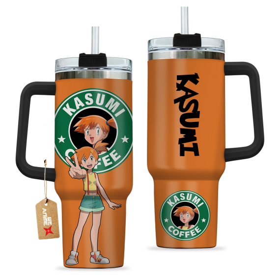 Misty Kasumi Coffee Pokemon Anime Custom   Quencher 30oz or 40oz Stainless Steel Tumbler With Handle HG