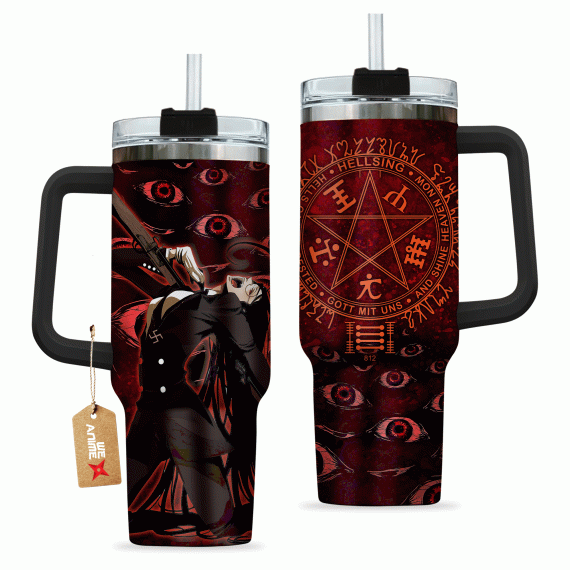 Rip Van Winkle Hellsing Anime Custom   Quencher 30oz or 40oz Stainless Steel Tumbler With Handle HG