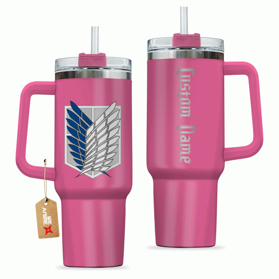 Survey Corps Attack on Titan Anime Custom   Quencher 30oz or 40oz Stainless Steel Tumbler With Handle HG