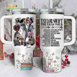 Taylor Swift The Eras Tour Music Custom  Quencher 30oz or 40oz Stainless Steel Tumbler With Handle HG