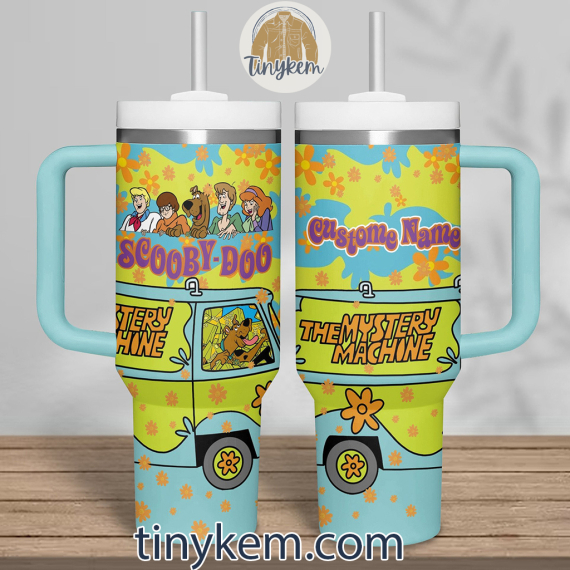 The Mystery Machine Scooby Doo  Cartoon Custom  Quencher 30oz or 40oz Stainless Steel Tumbler With Handle HG