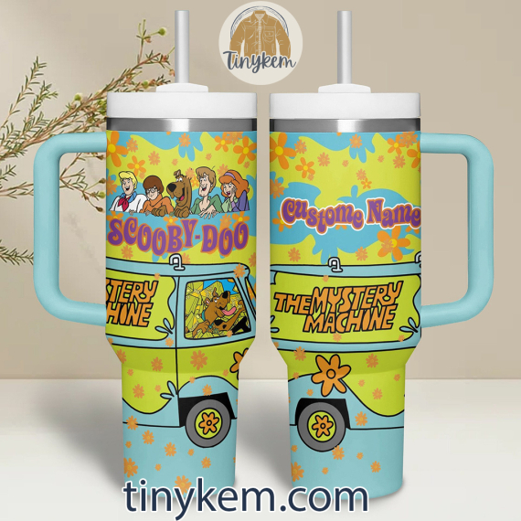 The Mystery Machine Scooby Doo  Cartoon Custom Quencher 30oz or 40oz Stainless Steel Tumbler HG With Handle