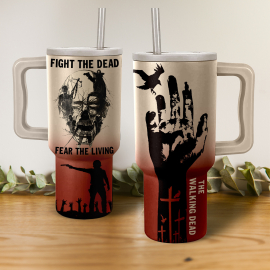 The Walking Dead TV Series Custom Quencher 30oz or 40oz Stainless Steel Tumbler With Handle, Best Gifts NVA